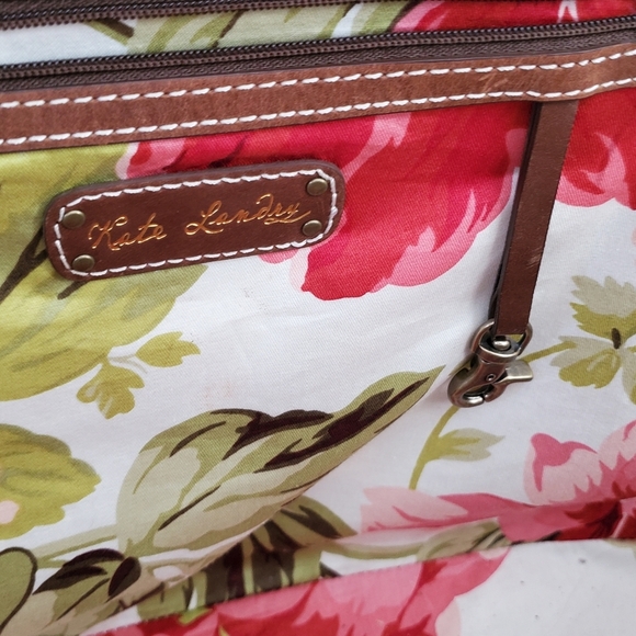 Kate Landry Fish Net and Leather Purple/Eggplant Large Tote - Picture 6 of 6